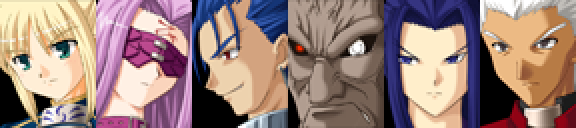 The main cast of Fate Sword/Dance