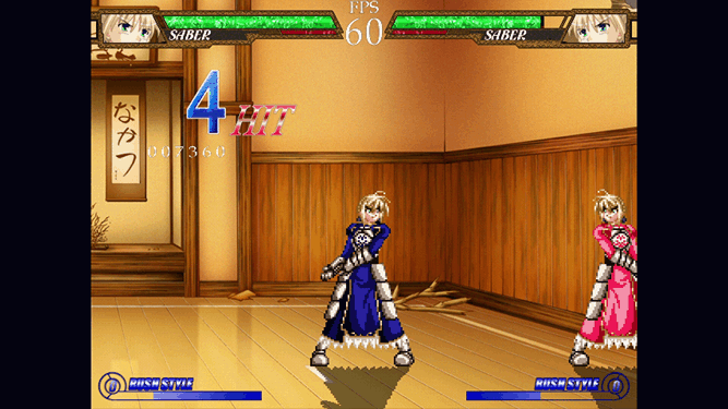 A basic Saber combo in Fate Sword/Dance